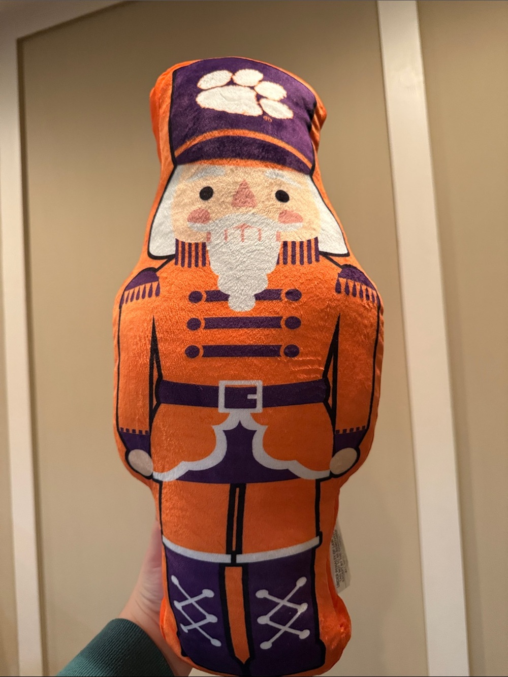 clemson tigers nutcracker pillow